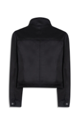 Jaqueta Biker Washed Suede Preto