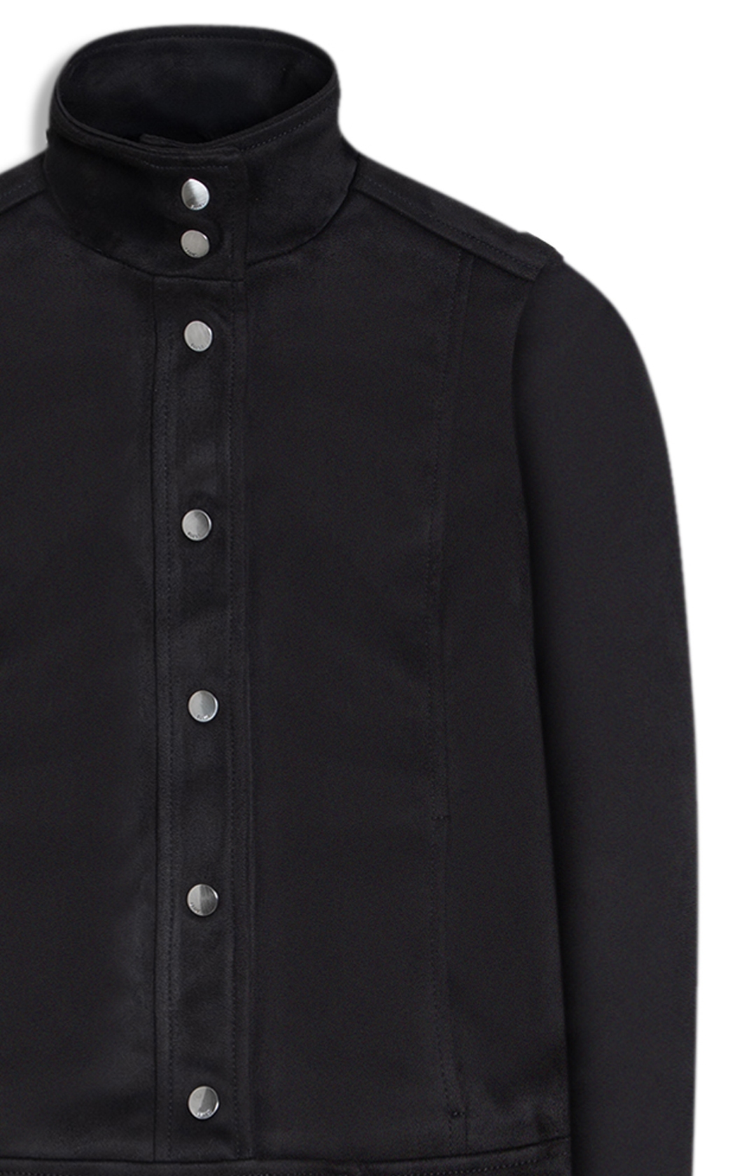 Jaqueta Biker Washed Suede Preto