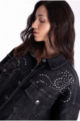 Jaqueta Black Cros Oversized Western 2014- Lav. Black C/ Used
