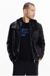 Jaqueta Bomber Hood Preto