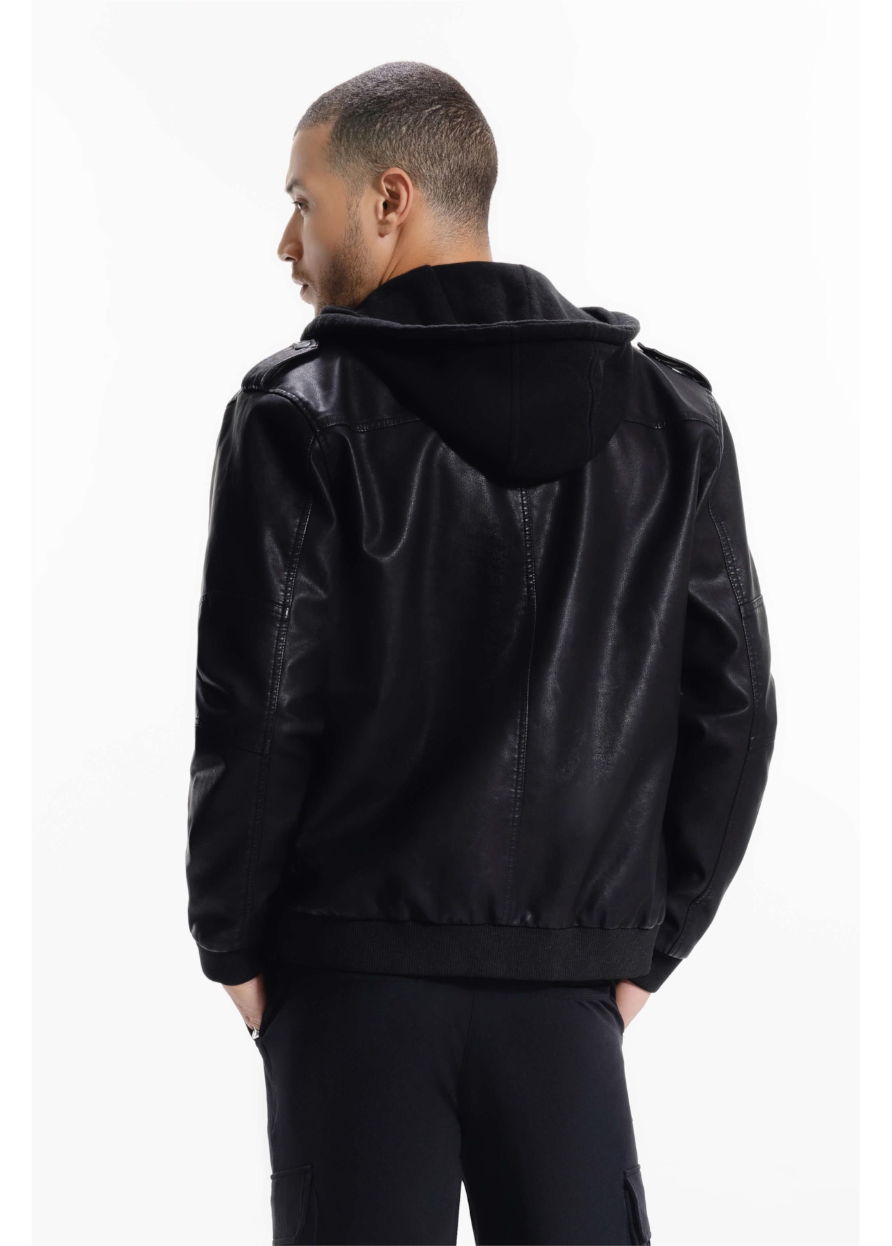 Jaqueta Bomber Hood Preto