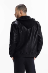 Jaqueta Bomber Hood Preto