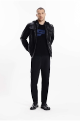 Jaqueta Bomber Hood Preto