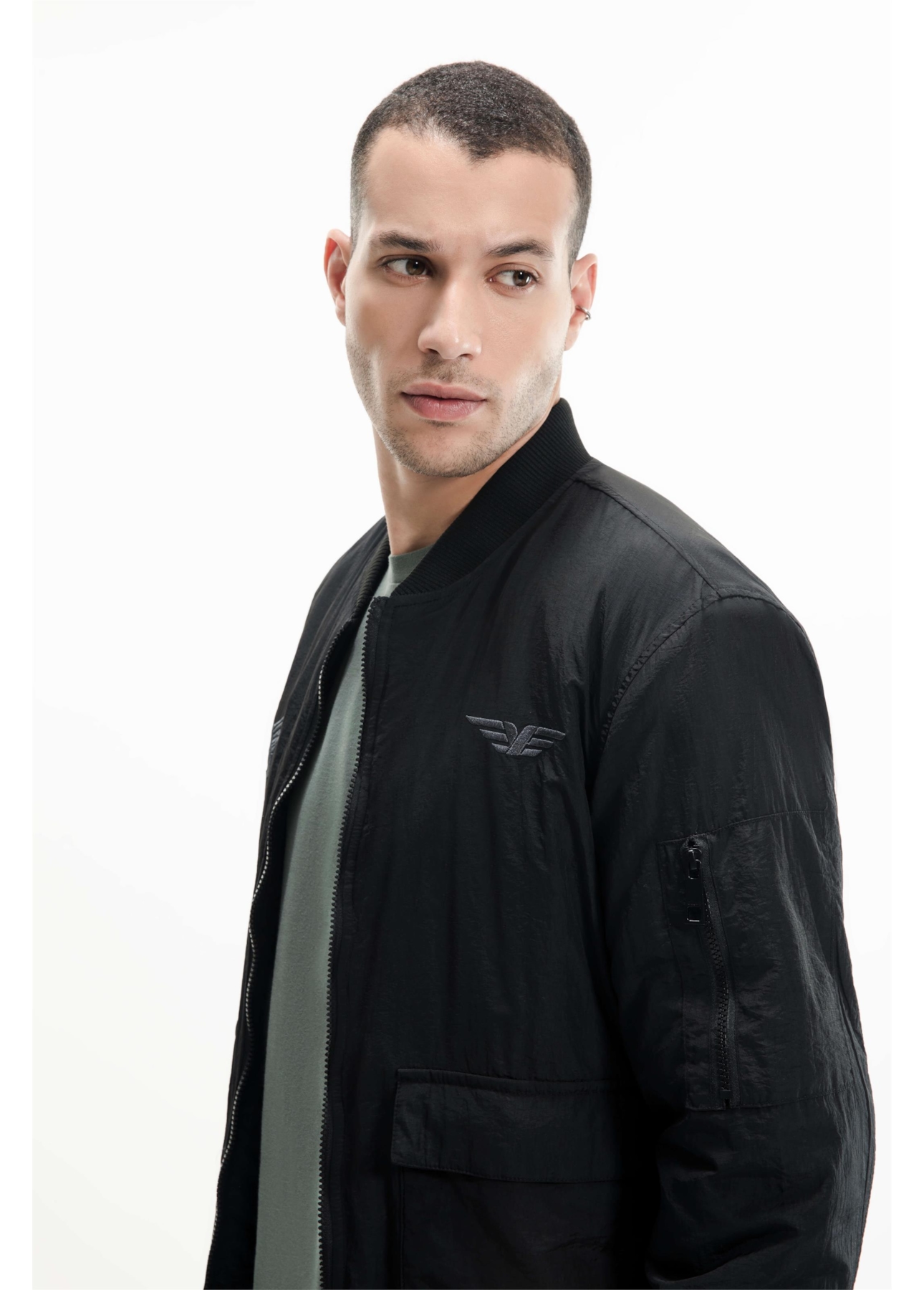 Jaqueta Bomber Ny Embroidery Preto