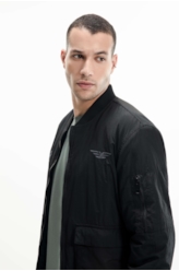 Jaqueta Bomber Ny Embroidery Preto