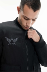 Jaqueta Bomber Ny Embroidery Preto