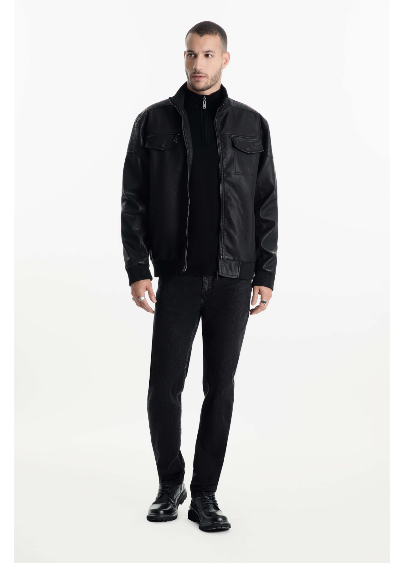 Jaqueta Bomber Pockets Ellus Preto