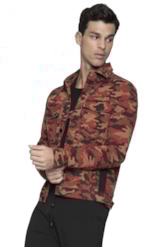 Jaqueta Camouflage Color Caramelo C/ Vermelho