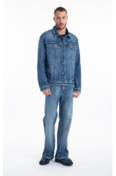Jaqueta Classic Denim Elastic Basica e Asa Lav.Claro C/ Tie Dye