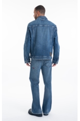 Jaqueta Classic Denim Elastic Basica e Asa Lav.Claro C/ Tie Dye