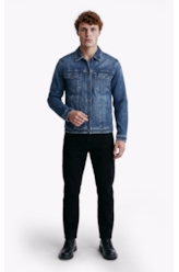 Jaqueta Classic Denim Elastic Basica e Asa Lav.Claro C/ Tie Dye