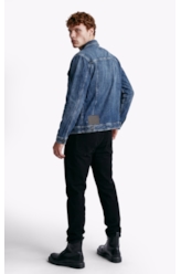 Jaqueta Classic Denim Elastic Basica e Asa Lav.Claro C/ Tie Dye
