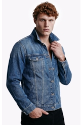 Jaqueta Classic Denim Elastic Basica e Asa Lav.Claro C/ Tie Dye