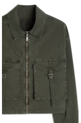 Jaqueta Color Twill Power Cargo Verde Escuro