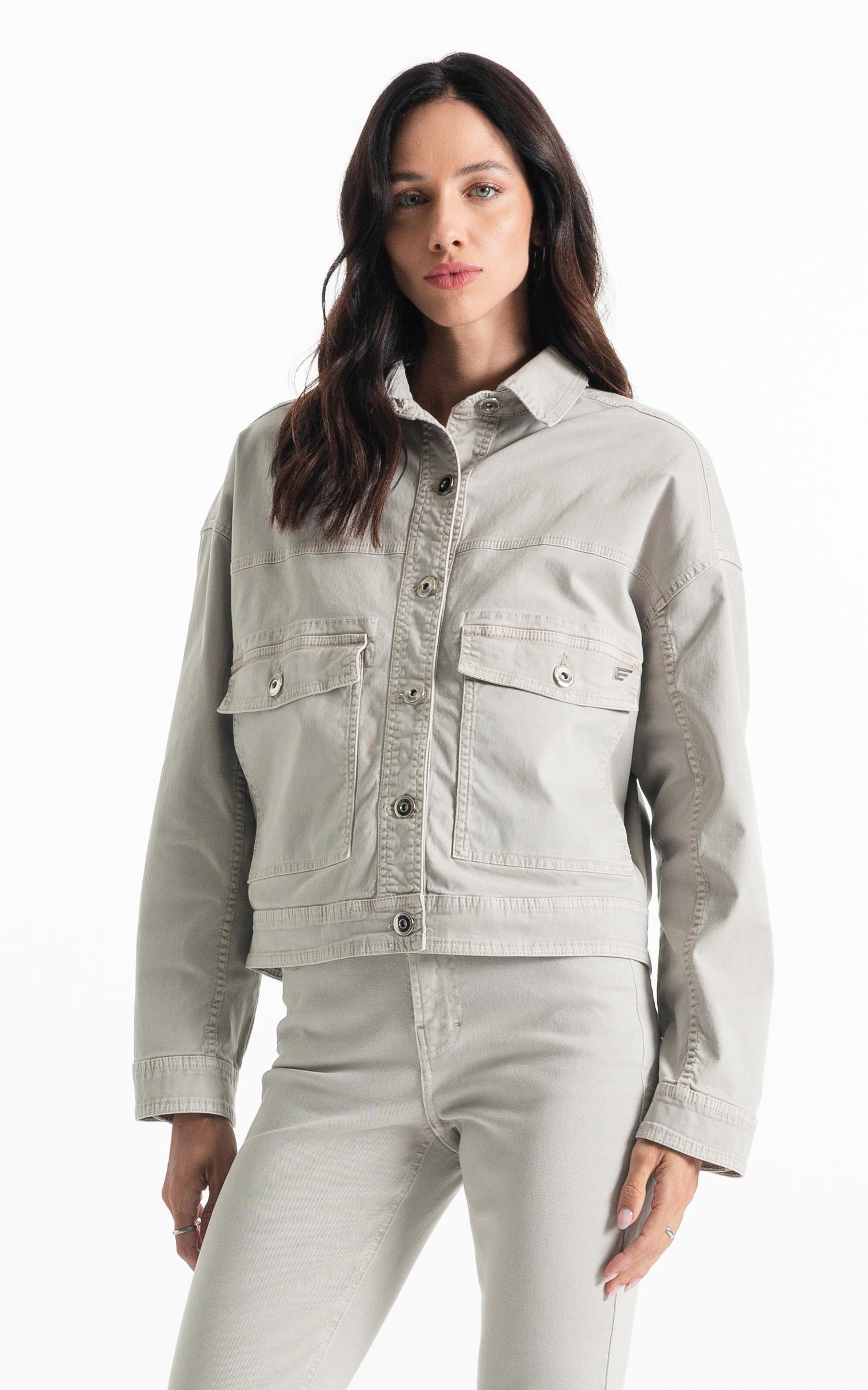 Jaqueta Oversized Destroyed Branco