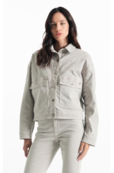 Jaqueta Color Twill Power Oversized Cargo Silver