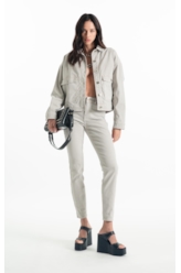 Jaqueta Color Twill Power Oversized Cargo Silver