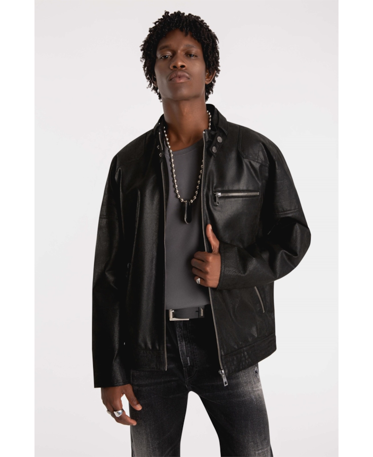 Jaqueta Couro Ace New Rider Preto