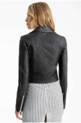 Jaqueta Couro Ellus Biker Preto