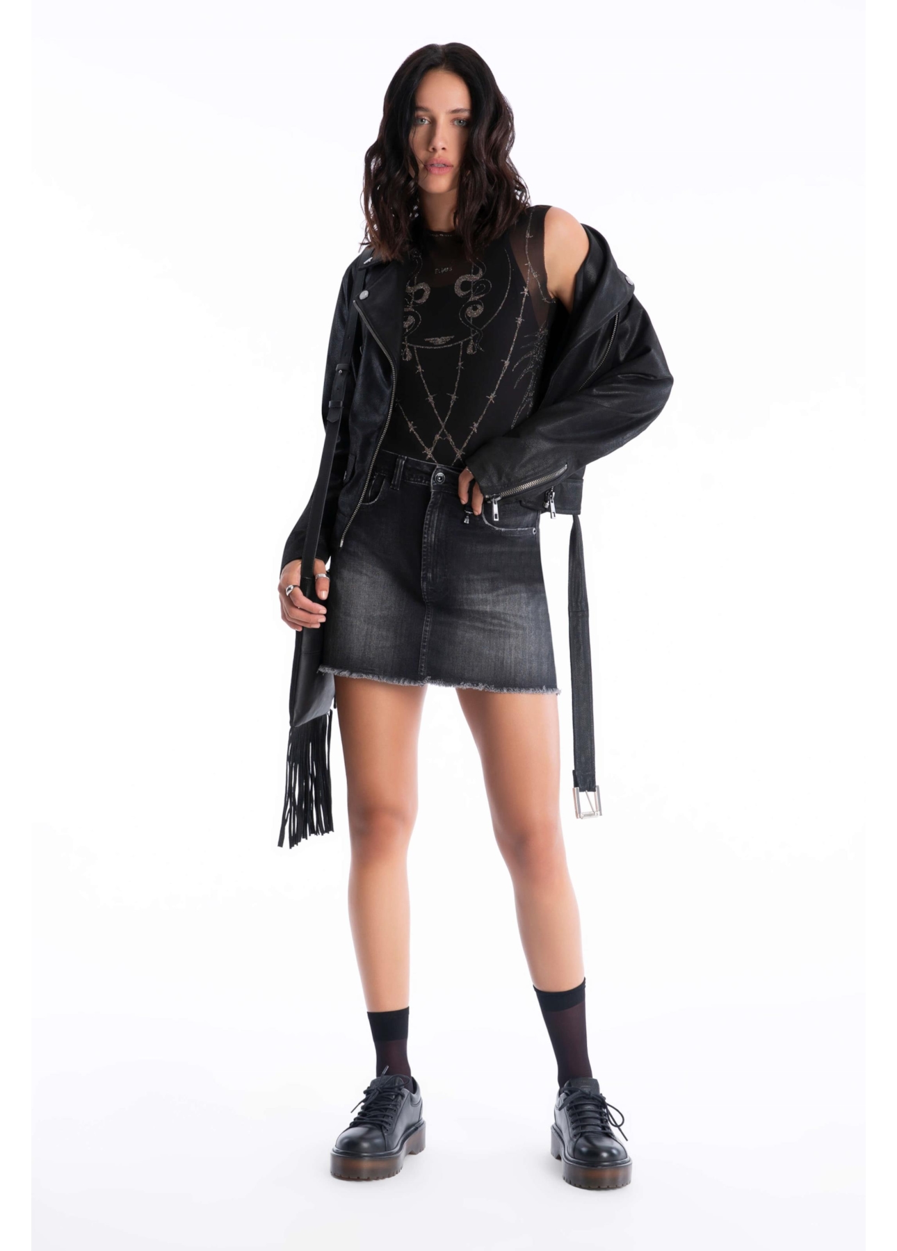 Jaqueta Couro Nat New Perfecto Preto
