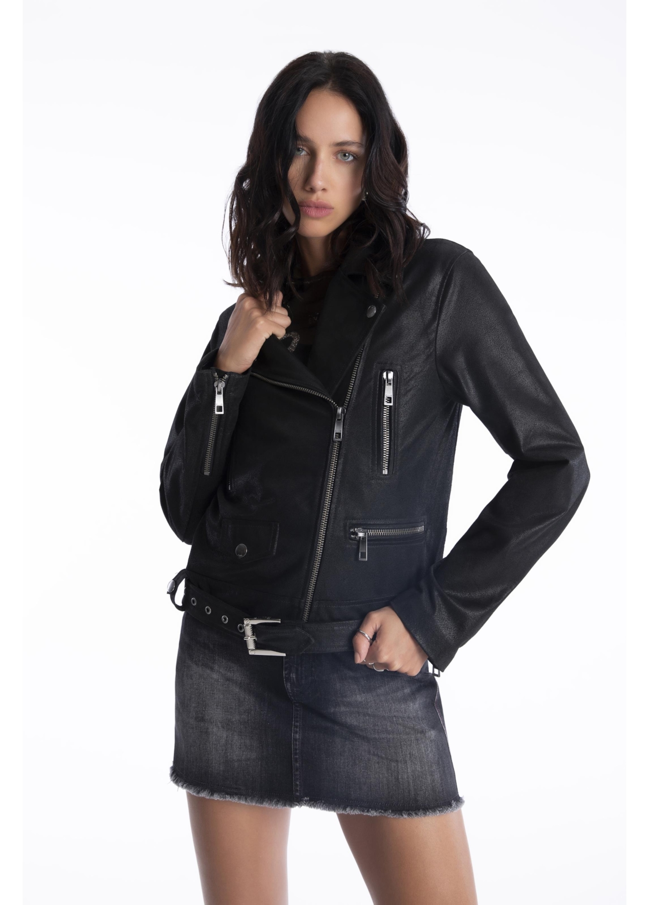 Jaqueta Couro Nat New Perfecto Preto
