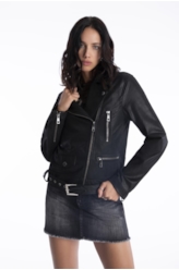 Jaqueta Couro Nat New Perfecto Preto