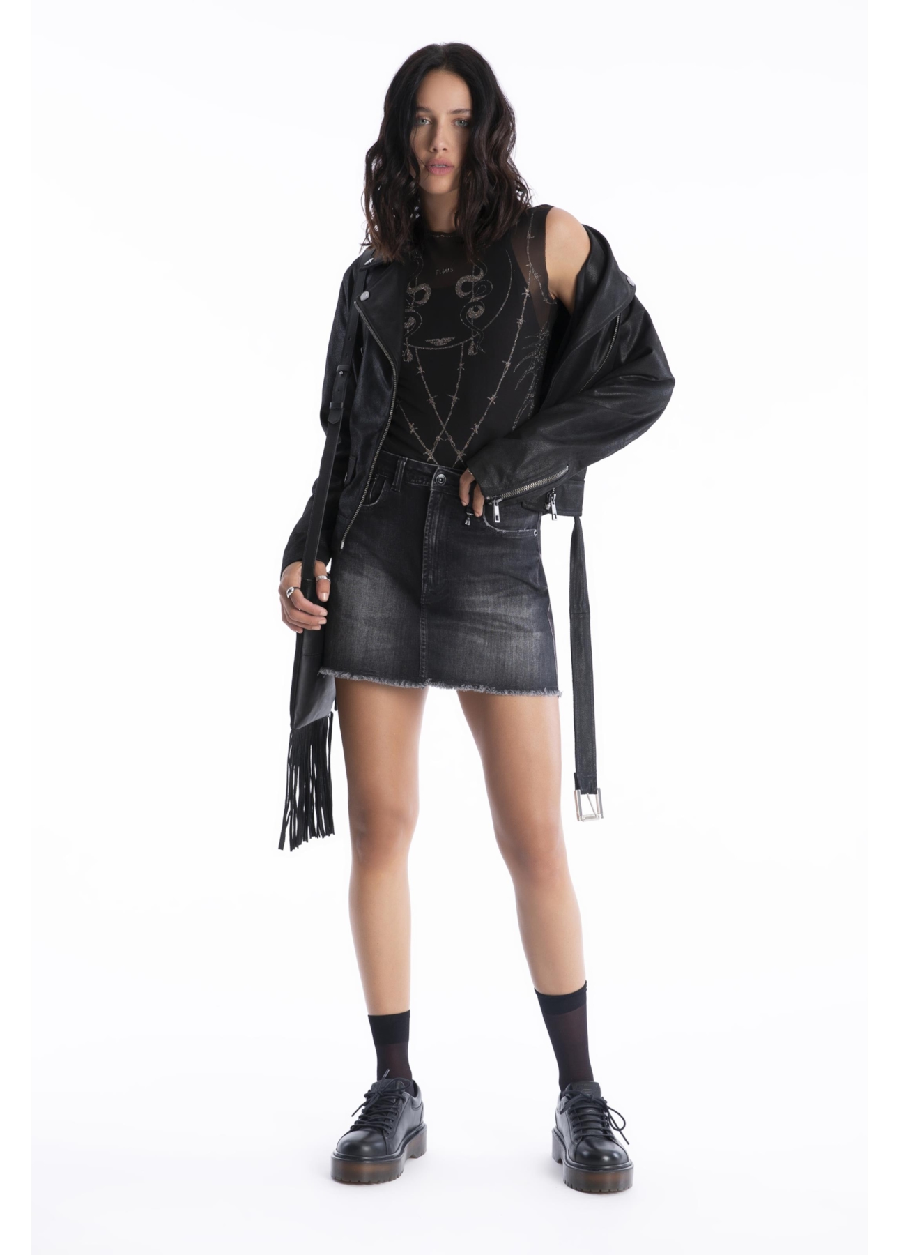 Jaqueta Couro Nat New Perfecto Preto
