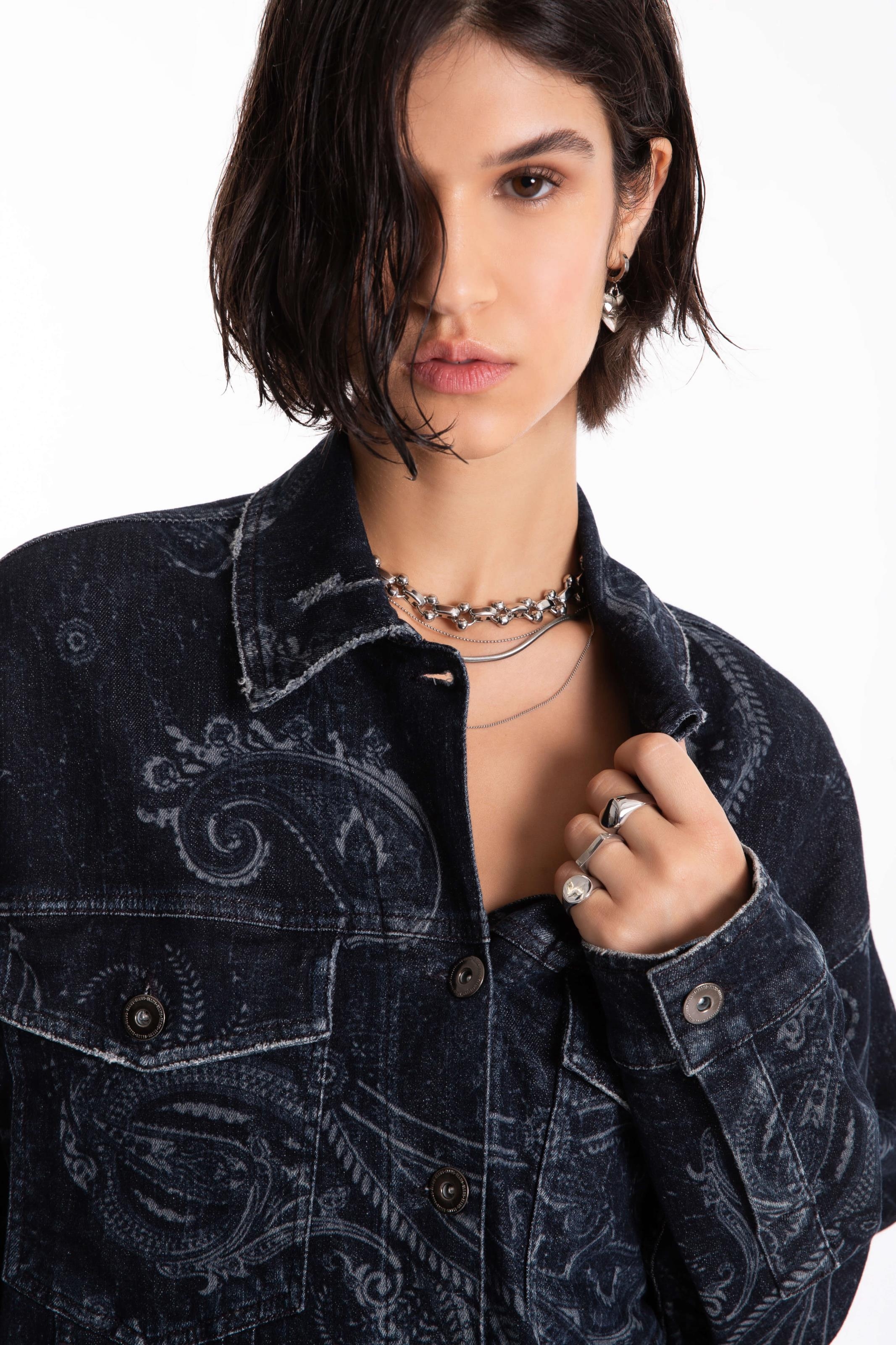 Jaqueta Dark Forest Paisley Lav.Stone C/Reb.+luv.Lase