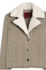 Jaqueta Denim Color Stretch Gola Pelo Husk