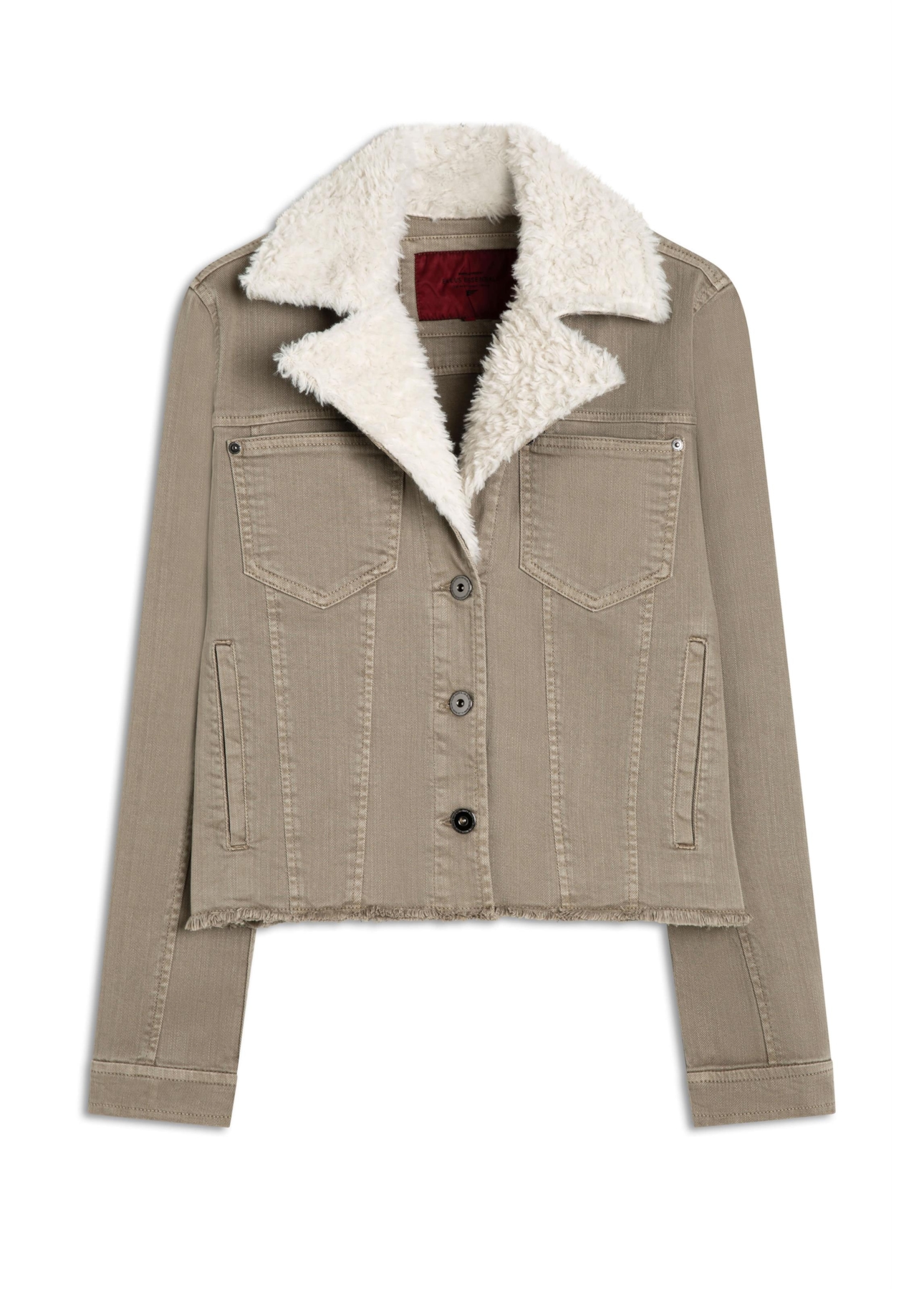 Jaqueta Denim Color Stretch Gola Pelo Husk