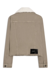Jaqueta Denim Color Stretch Gola Pelo Husk