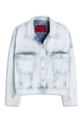 Jaqueta Denim Oversized 1813-Lav.Claro C/ Rebolo