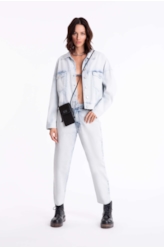 Jaqueta Denim Oversized 1813-Lav.Claro C/ Rebolo