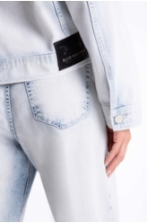 Jaqueta Denim Oversized 1813-Lav.Claro C/ Rebolo