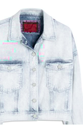 Jaqueta Denim Oversized 1813-Lav.Claro C/ Rebolo