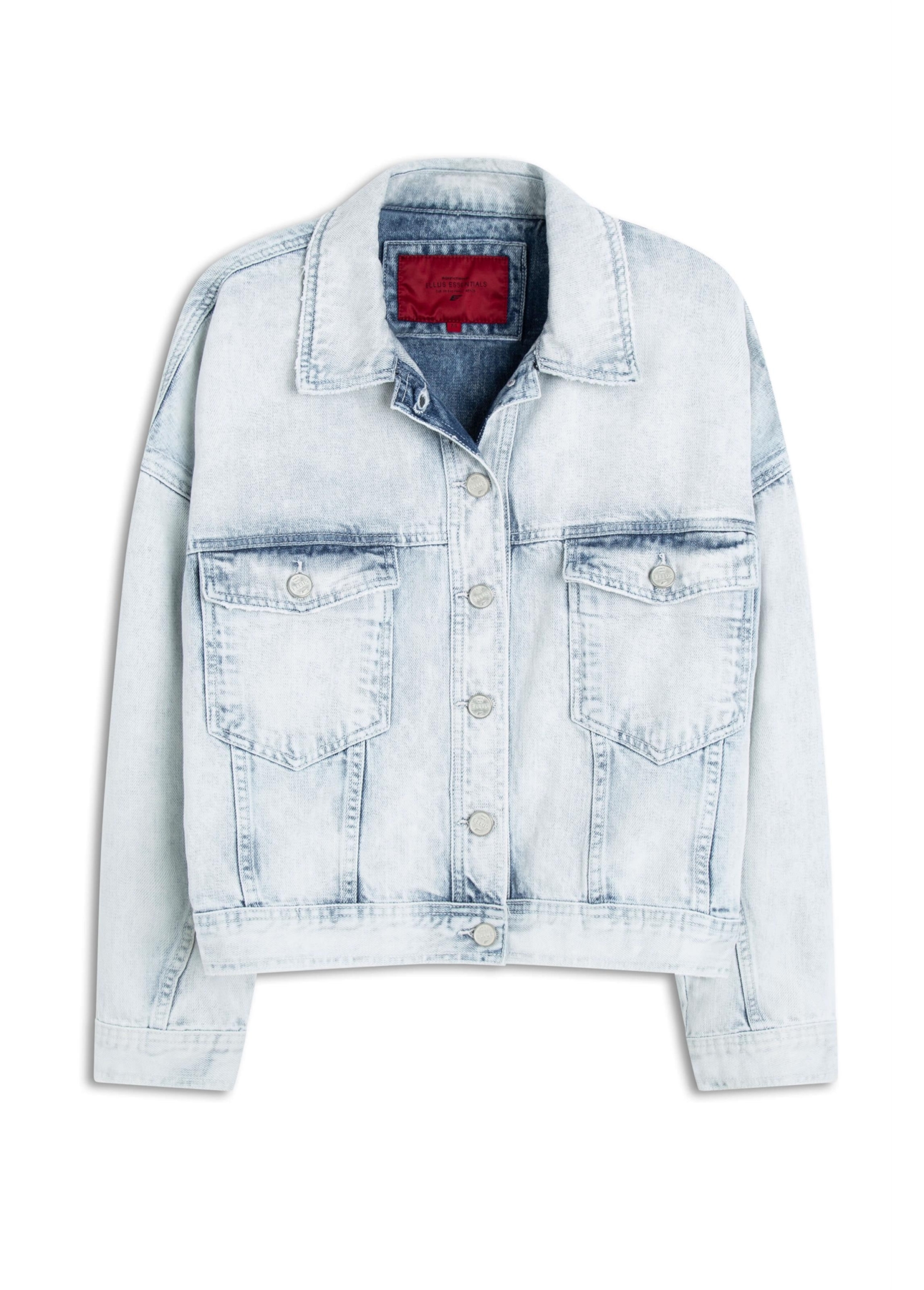 Jaqueta Denim Oversized 1813-Lav.Claro C/ Rebolo