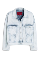 Jaqueta Denim Oversized 1813-Lav.Claro C/ Rebolo