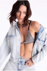 Jaqueta Denim Oversized 1813-Lav.Claro C/ Rebolo