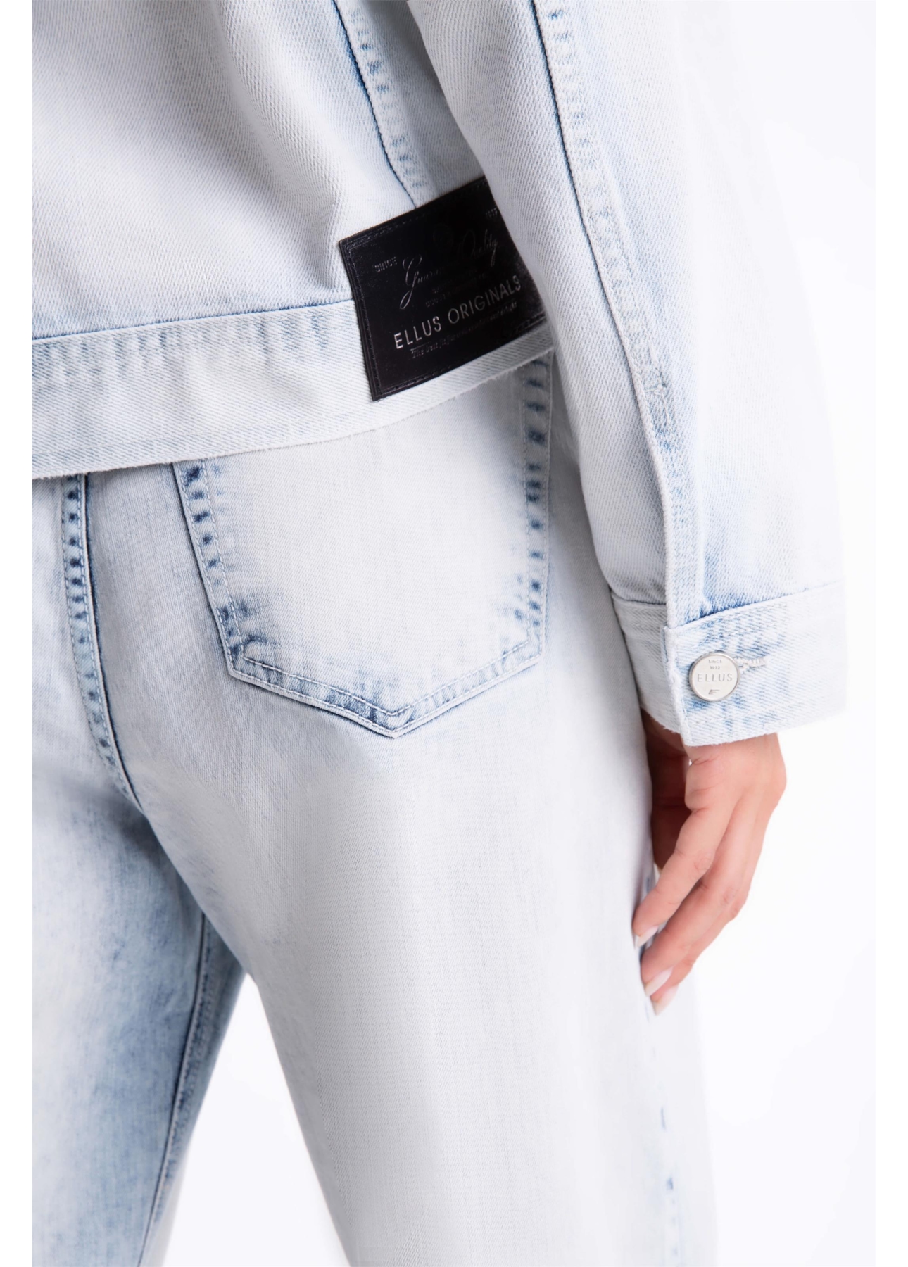 Jaqueta Denim Oversized 1813-Lav.Claro C/ Rebolo