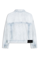 Jaqueta Denim Oversized 1813-Lav.Claro C/ Rebolo