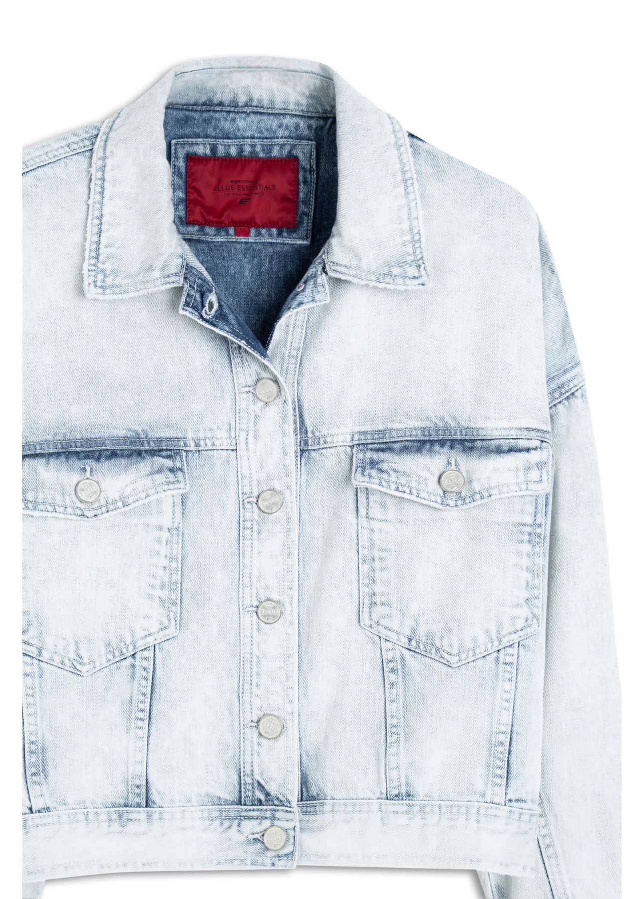 Jaqueta Denim Oversized 1813-Lav.Claro C/ Rebolo