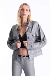 Jaqueta Diamond Oversized Prata
