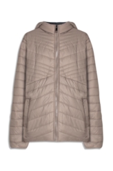 Jaqueta Ellus Nylon Puff Lines Havana