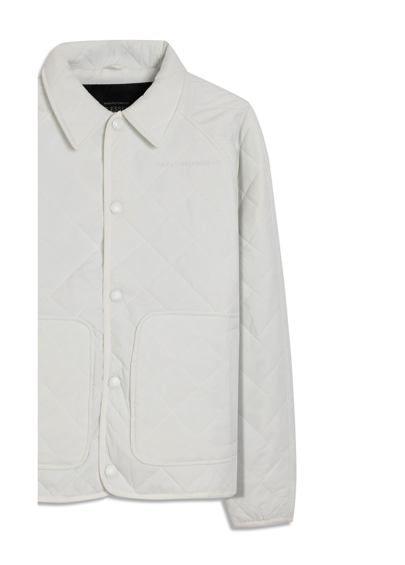 Jaqueta Ellus Nylon Quilted Raglan Off White