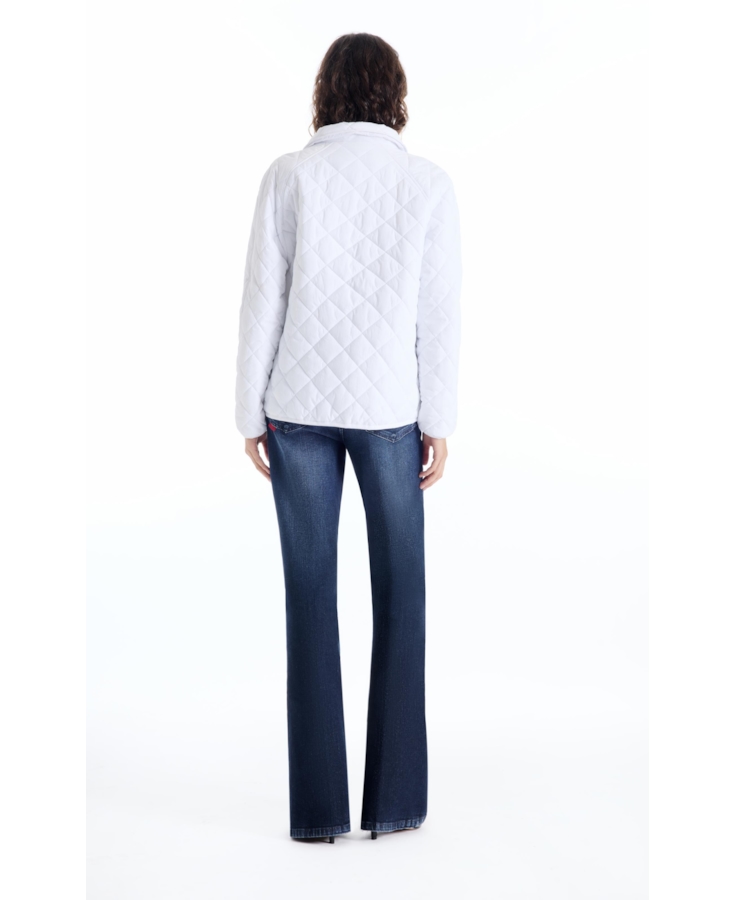 Jaqueta Ellus Nylon Quilted Raglan Off White