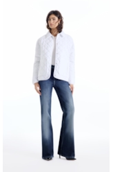 Jaqueta Ellus Nylon Quilted Raglan Off White
