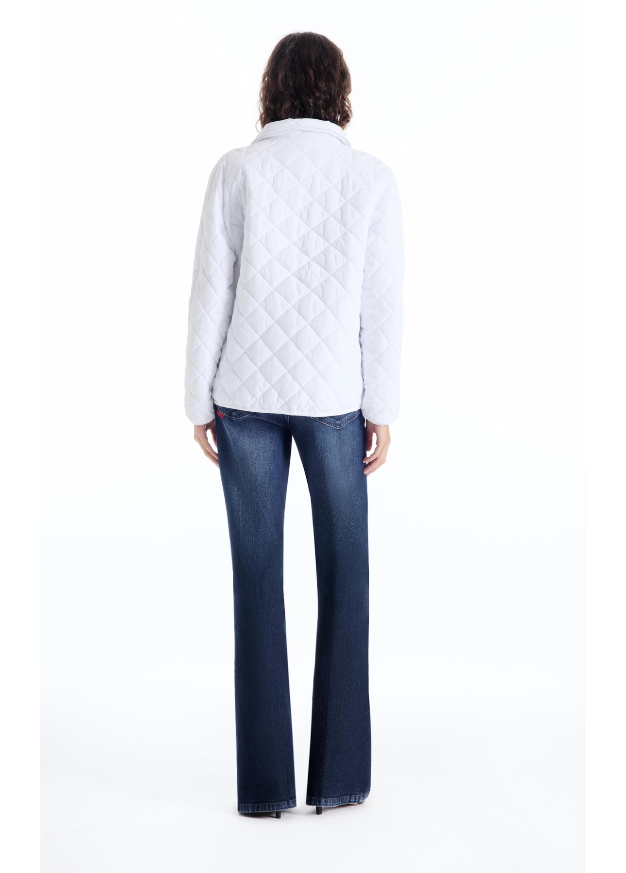 Jaqueta Ellus Nylon Quilted Raglan Off White