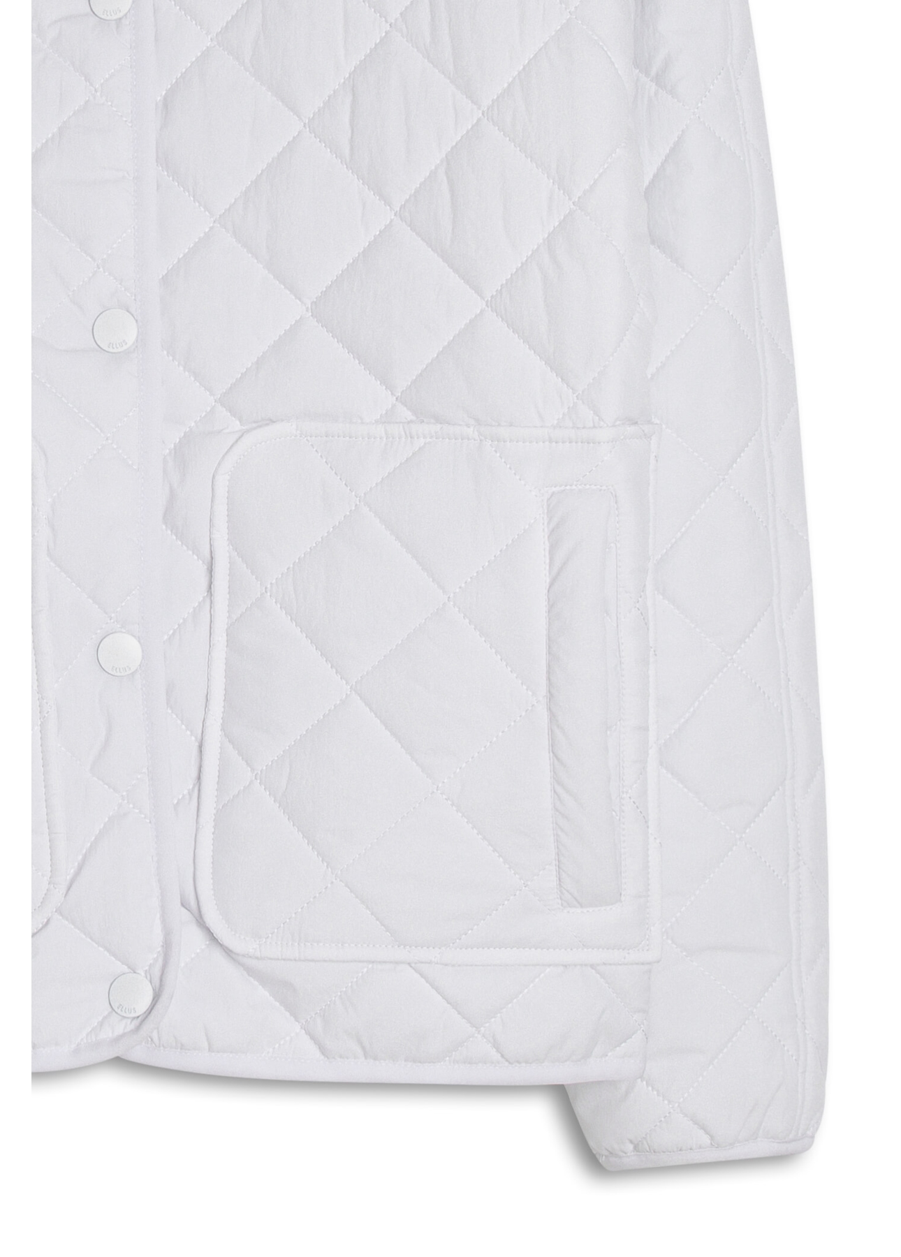 Jaqueta Ellus Nylon Quilted Raglan Off White