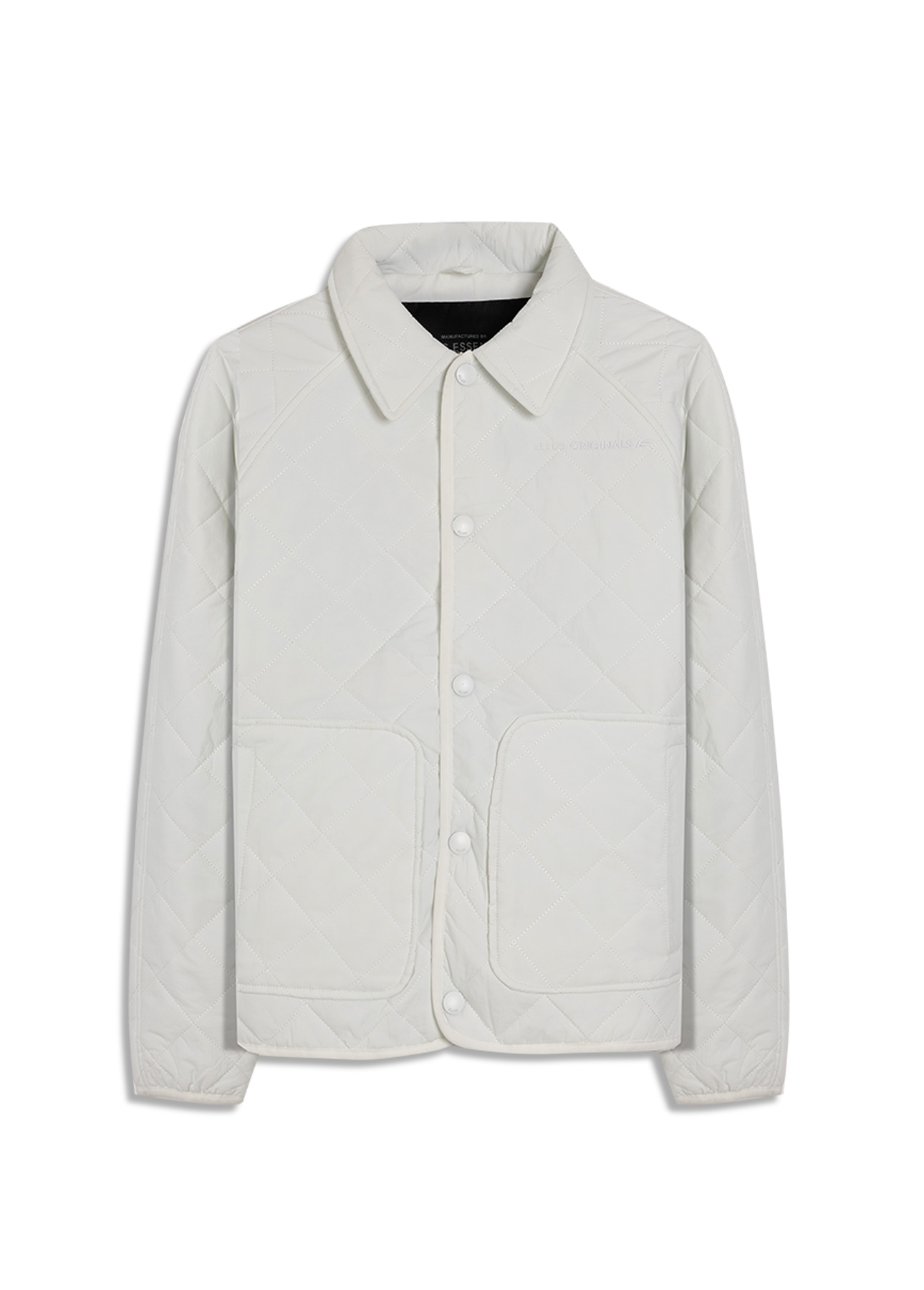 Jaqueta Ellus Nylon Quilted Raglan Off White