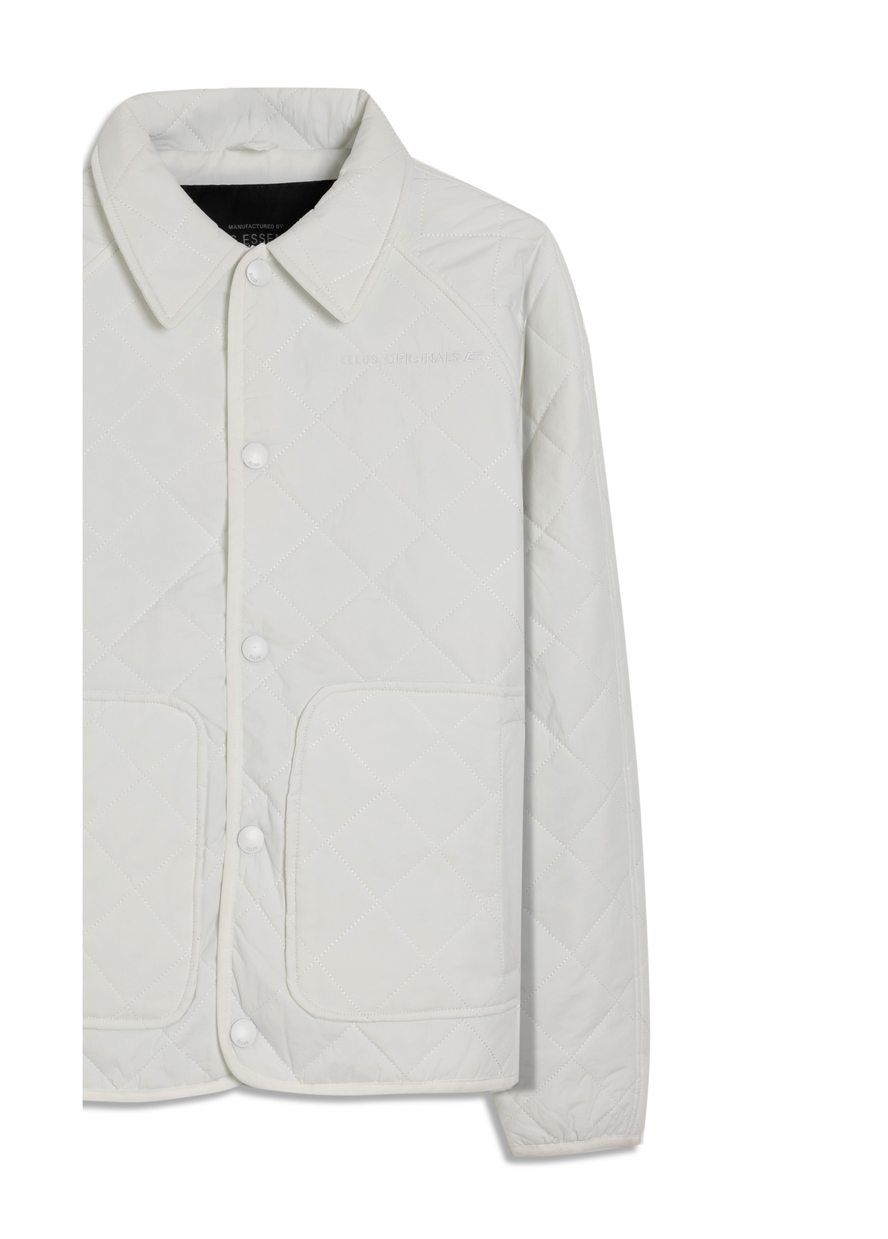 Jaqueta Ellus Nylon Quilted Raglan Off White
